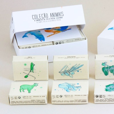 Conjuntos de Sabões Naturais Temáticos Animais e Herbária