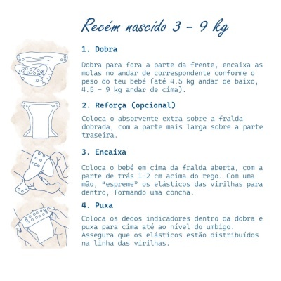 Fralda Reutilizável Tudo em Um Ajustável Dia e Noite Fralda Reutilizável Tudo em Um Ajustável Dia e Noite