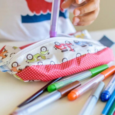 Estojo Escolar Fecho Simples Artesanal