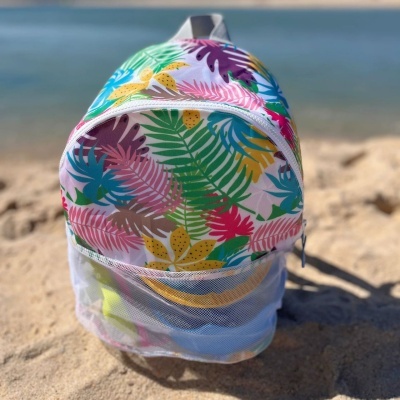 Mochila de Praia com Rede – Artesanal e Divertida Mochila de Praia com Rede – Artesanal e Divertida