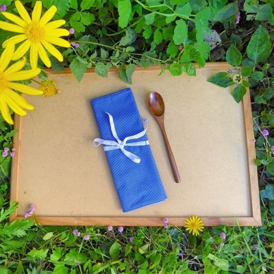 Individual com Bolsa de Talheres e Guardanapo em Tecido Individual com Bolsa de Talheres e Guardanapo em Tecido
