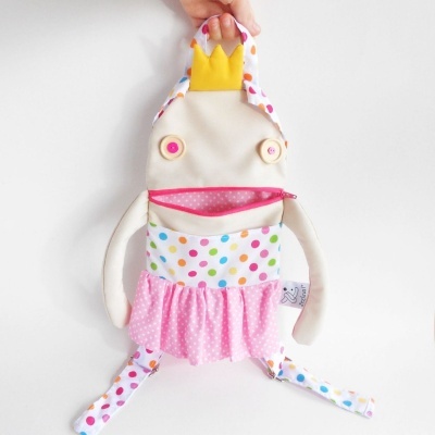 Mochila Pré-escolar Alças Ajustáveis e Guia