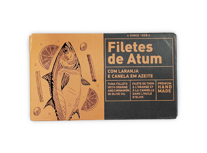 Filetes de Atum com Laranja e Canela em Azeite