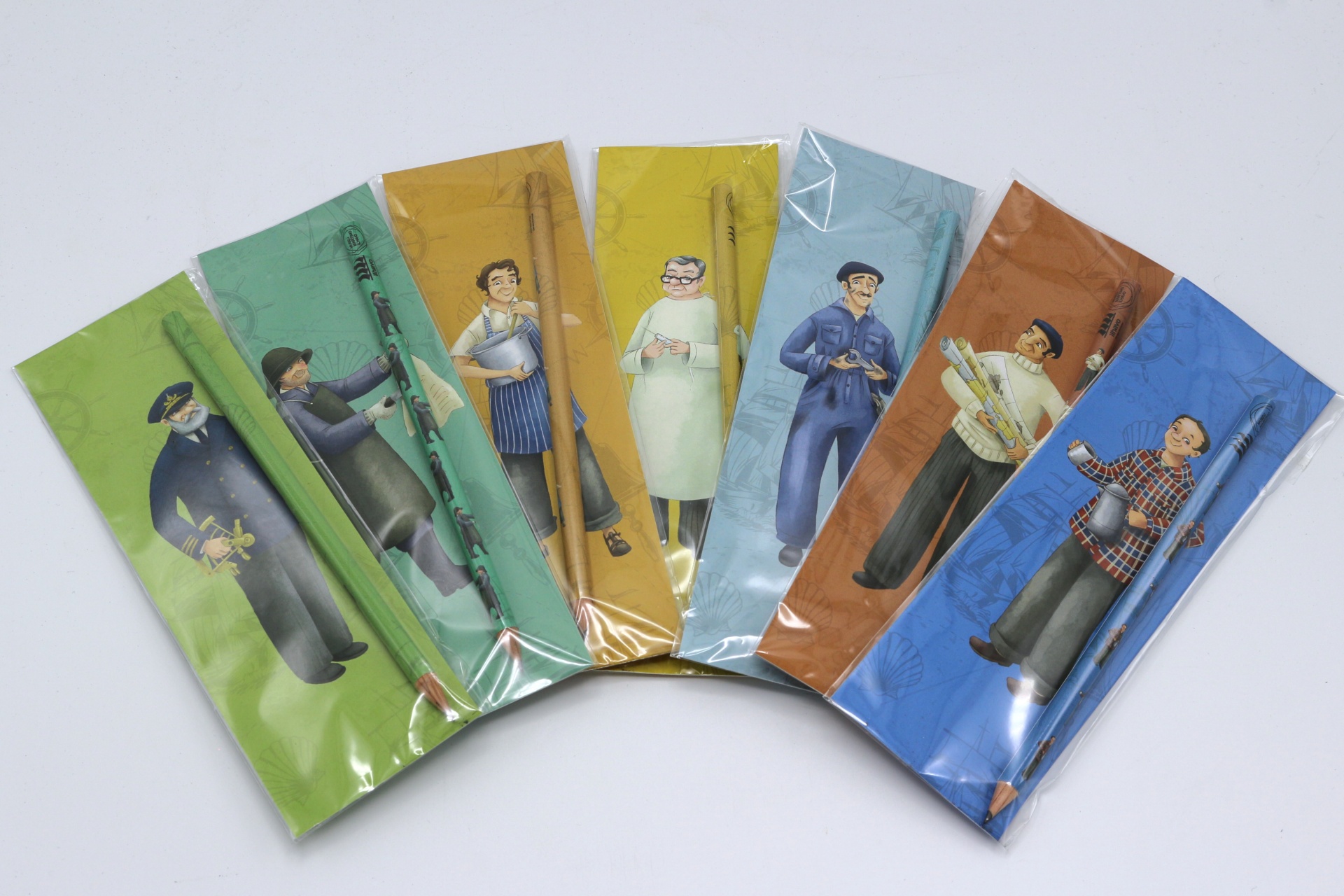 Lápis com Marcador de Páginas Profissões da Pesca