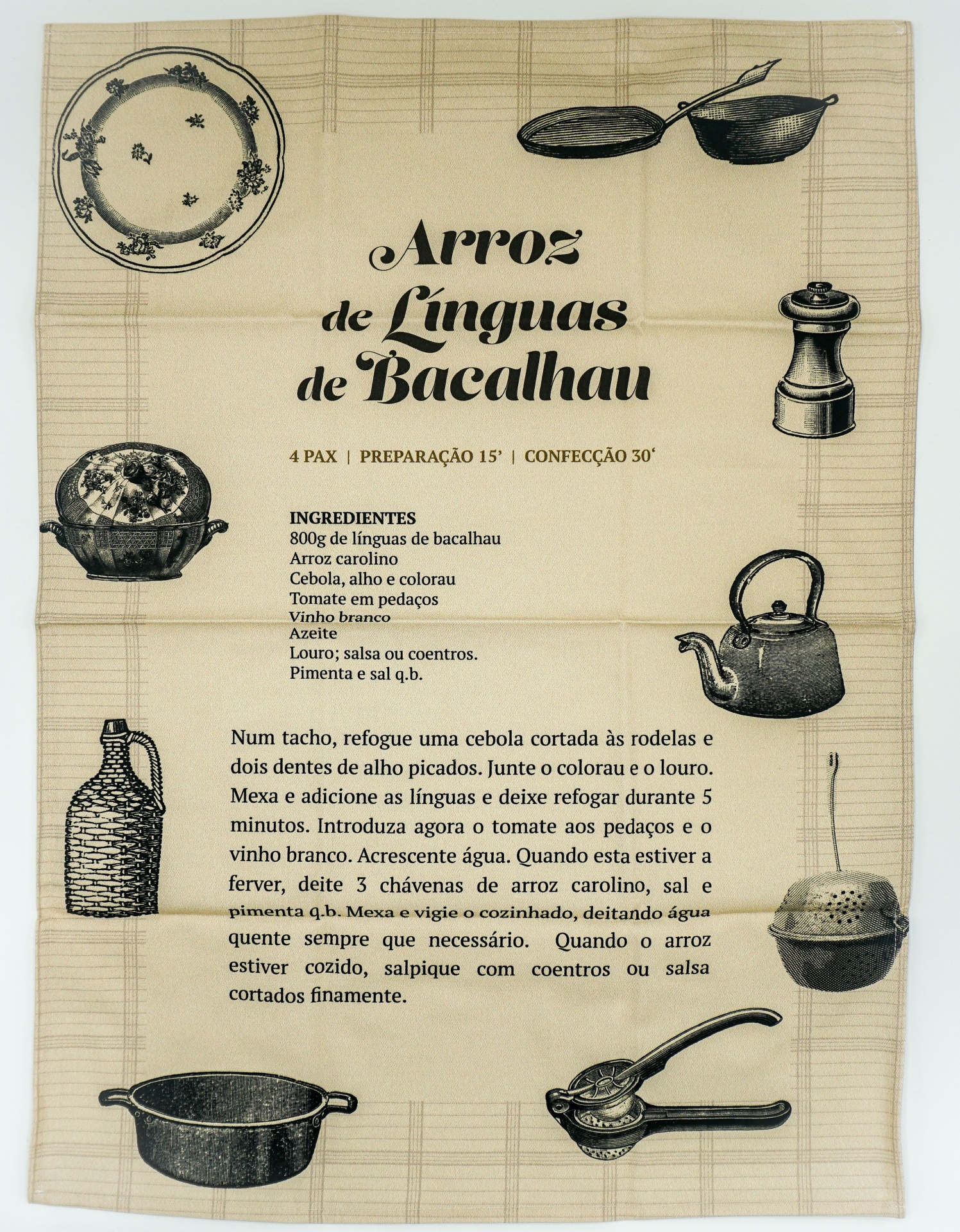 Pano de Cozinha Gastronomia de Bordo