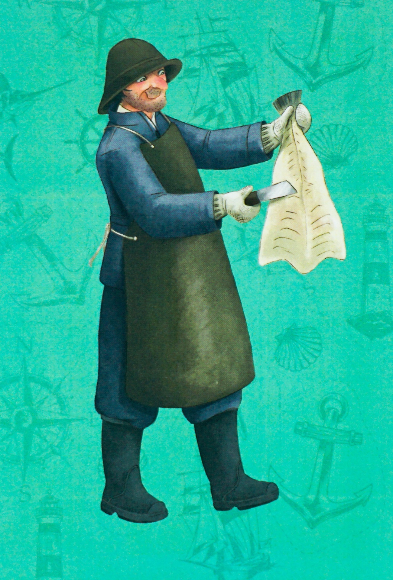 Bloco de Argolas Profissões da Pesca