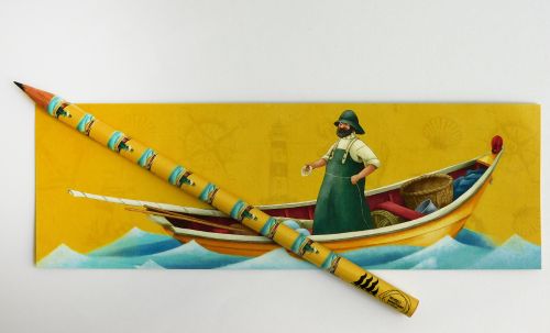 Lápis com Marcador de Páginas Profissões da Pesca