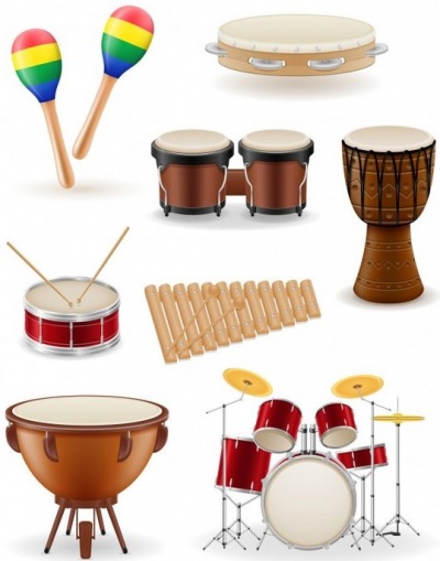 BATERIAS, PERCUSSÕES, ORFF, FANFARRA