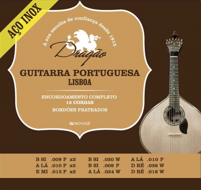 DRAGÃO GUITARRA PORTUGUESA LISBOA AÇO INOX