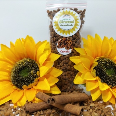 “Pepitas” de SEMENTES DE GIRASSOL CARAMELIZADAS - CANELA - 100 gr “Pepitas” de SEMENTES DE GIRASSOL CARAMELIZADAS - CANELA - 100 gr
