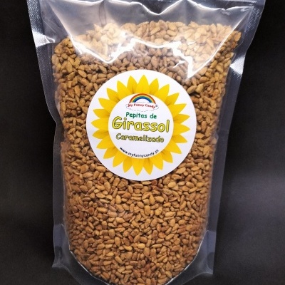 Formato Familiar XL - “Pepitas” de SEMENTES DE GIRASSOL CARAMELIZADAS - 500 gr Formato Familiar XL - “Pepitas” de SEMENTES DE GIRASSOL CARAMELIZADAS - 500 gr