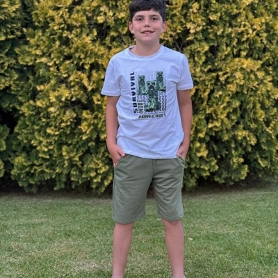 Conjunto Calção Minecraft