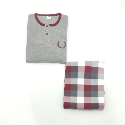 Pijama 100%Algodão cardado botões Fred