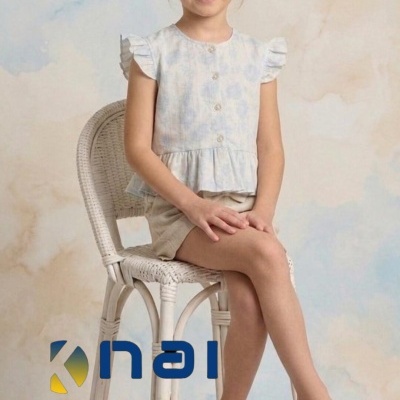 Conjunto Calção Linho Menina