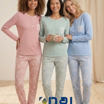 Pijama 100%  Algodão botões JM