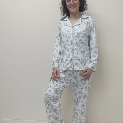 Pijama Camiseiro / Casaco Floral