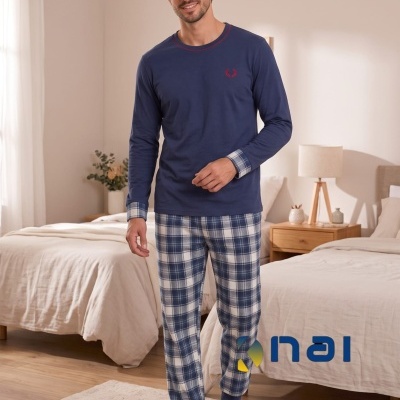 Pijama 100% algodão Cardado Xadrez RS