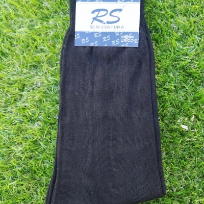 Meia fina 100% algodão sem costuras (Pack 4)