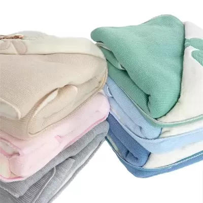 Manta Bebé Malha Animais Waffle