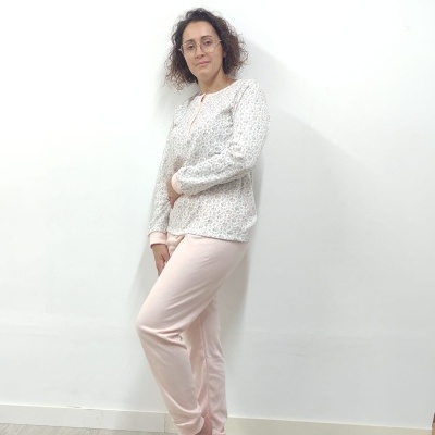 Pijama 100% Algodão Cardado c/ Botões Relax