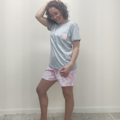 Pijama Calção Flamingo