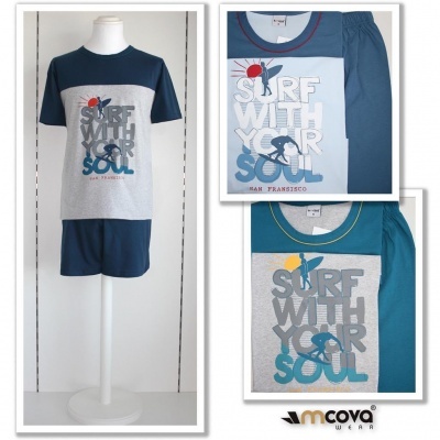 Pijama Calção Surf 100% Algodão