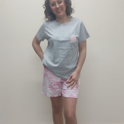 Pijama Calção Flamingo