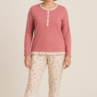 Pijama 100% Algodão Cardado Dotty  Tam. M                               Vários Modelos