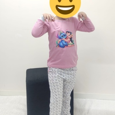 Pijama 100% Algodão menina Stitch