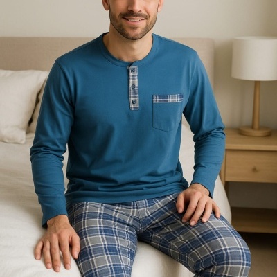 Pijama 100% Algodão cardado Bolso NAI