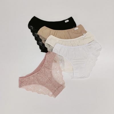 Cueca Algodão/Renda Rabo ( Pack 4)