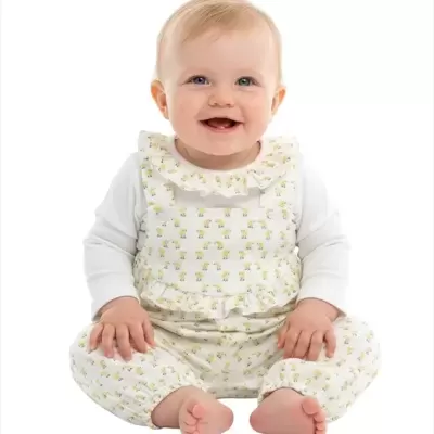 Jardineira Bebé Pintainhos