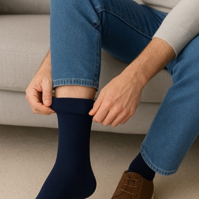 Meia 100% Algodão Palmilhada (Pack 4)