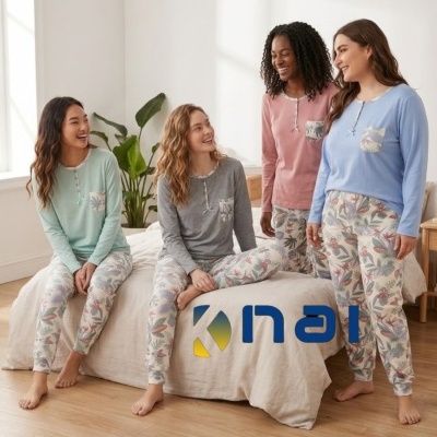 Pijama 100% Algodão Cardado c/ Botões JM