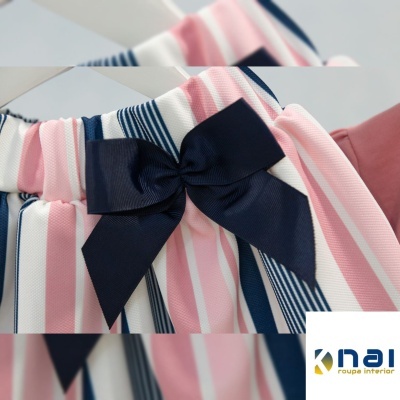 Conjunto 3 Peças - Saia Riscas