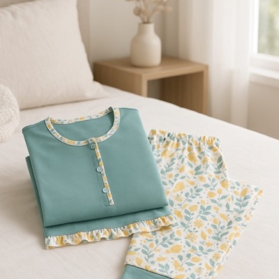 Pijama 100% Algodão Cardado Dotty  Tam. S                                     Vários Modelos