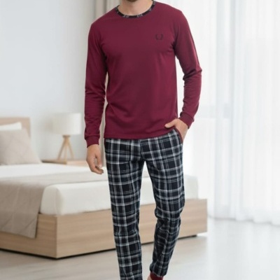 Pijama 100% Algodão Cardado Xadrez