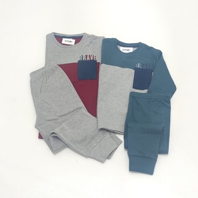 Pijama 100% Algodão Cardado  Brave