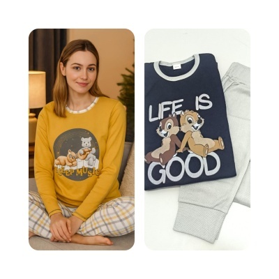 Pijama 100% Algodão Cardado - Vários Desenhos