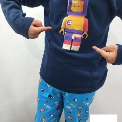 Pijama cardado 100% Algodão Lego