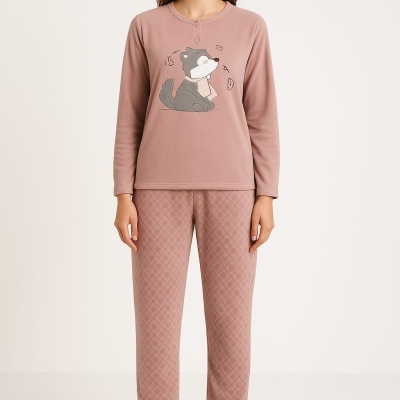 Pijama Veludo cardado 3 peças