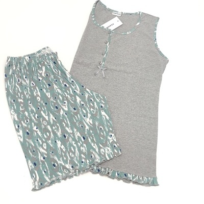 Pijama Calção 100% Alg. Dotty  Tam.2 (3XL)                                                              Vários Modelos