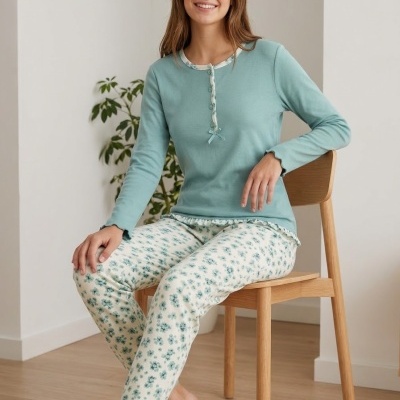 Pijama 100% Algodão Cardado Dotti  Tam. L
