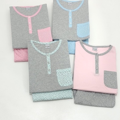 Pijama 100% Algodão c/ Botões