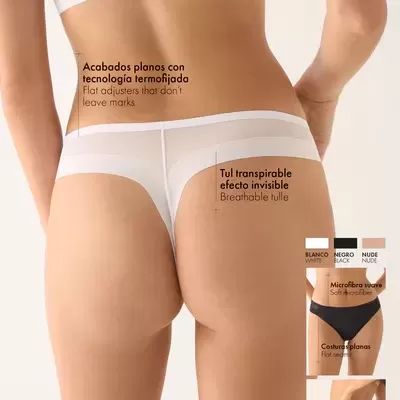 Cueca Tanga Efeito Invisível YM 10186