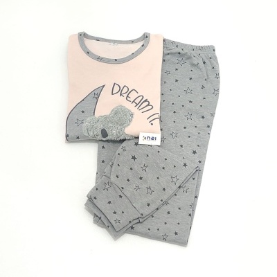 Pijama 100% Algodão Cardado Koala