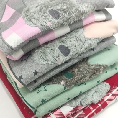 Pijama 100% Algodão Cardado Koala