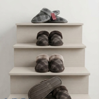 Chinelo de casa Xadrez Homem