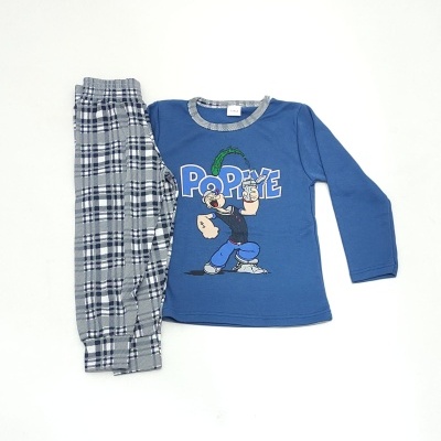 Pijama cardado 100% Algodão Cardado Popeye/ Snoopy