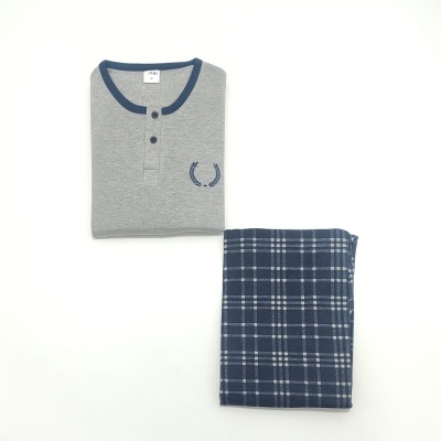Pijama 100%Algodão cardado botões Fred